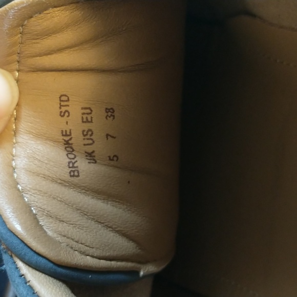 Hotter Brooke STD blue suede round toe lace up oxford sneakers 7 EU 38 - Picture 3 of 5